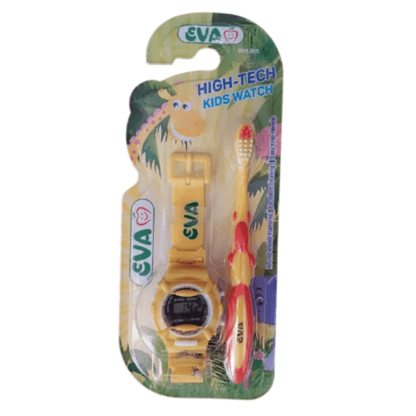 ايفا فرشة اسنان اطفال + ساعة