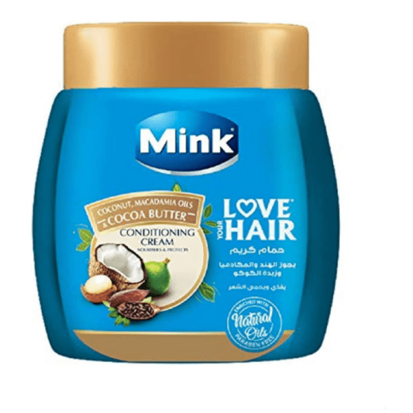 منك حمام كريم بزيت جوزالهند والمكاداميا وزبدة الكاكاو 400 مل