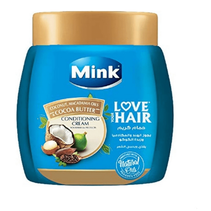 منك حمام كريم بزيت جوزالهند والمكاداميا وزبدة الكاكاو 400 مل