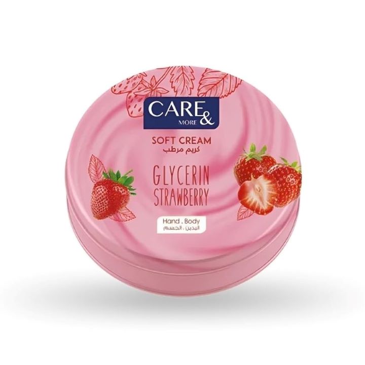 كير اند مور كريم مرطب جلسرين وفراولة 125 مل