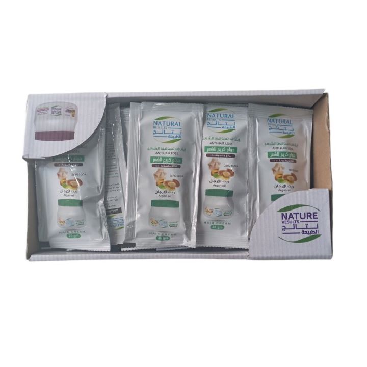 نتائج الطبيعة حمام كريم بزيت الارجان 35 جم 24 كيس