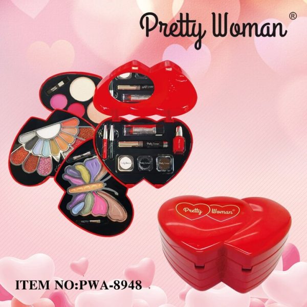 بريتي ومان علبة مكياج قلب 8948
