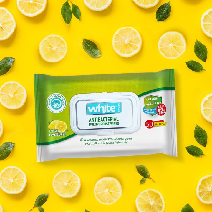 وايت مناديل مبللة مضادة للبكتريا 50 منديل