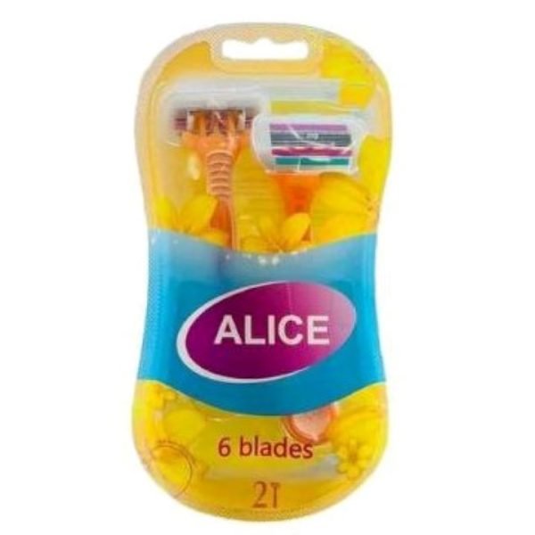 اليس شفرات حلاقة 6 شفرات قطعتين