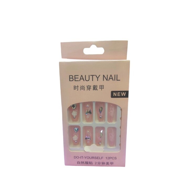 بيوتي نيل اظافر ستراس 12 قطعة
