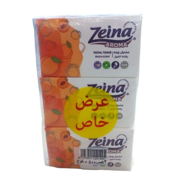 زينة مناديل بالخوخ سحب 500 عرض 3 قطع