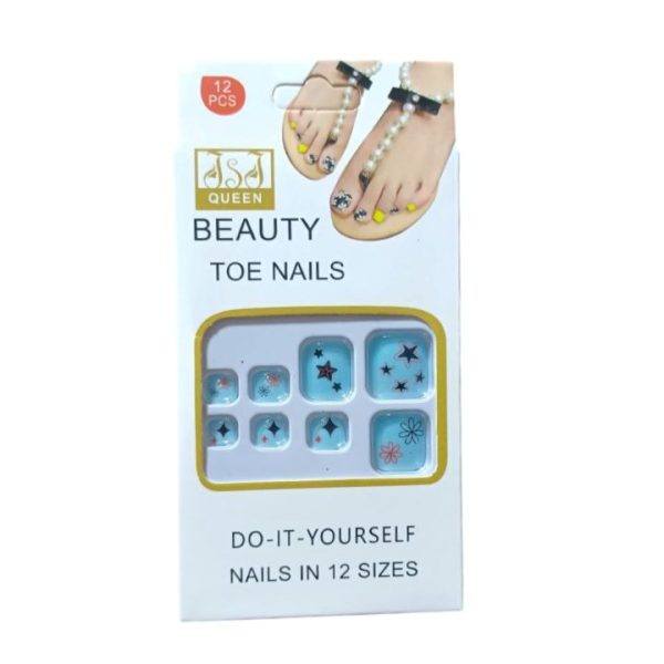 بيوتي تو اظافر للقدم 12 قطعة