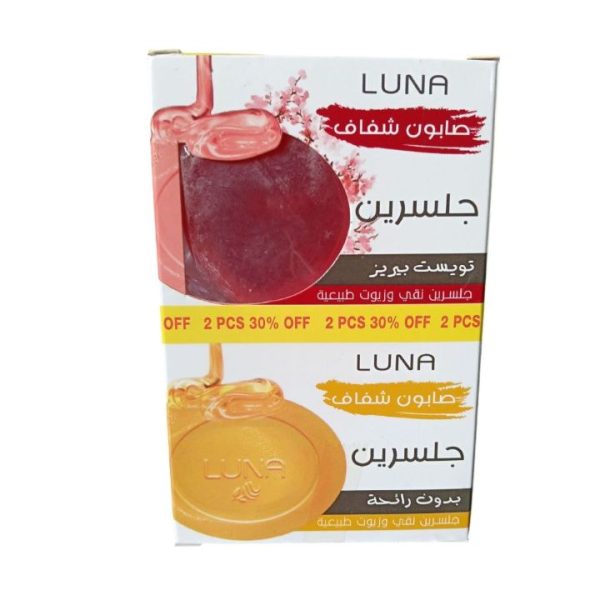 لونا صابون 72 جم عرض قطعتين جلسرين + تويست بيريز