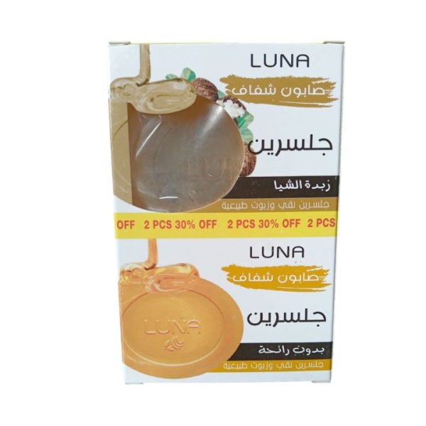 لونا صابون 72 جم عرض قطعتين جلسرين + زبدة الشيا