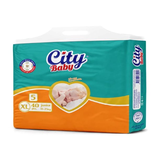 سيتي بيبي حفاضات اطفال رقم 5 40 حفاضة