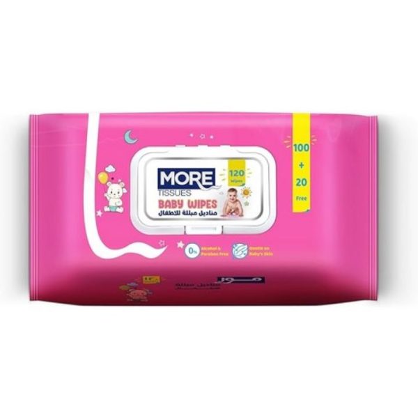 وايت مور مناديل مبللة للاطفال 120 منديل