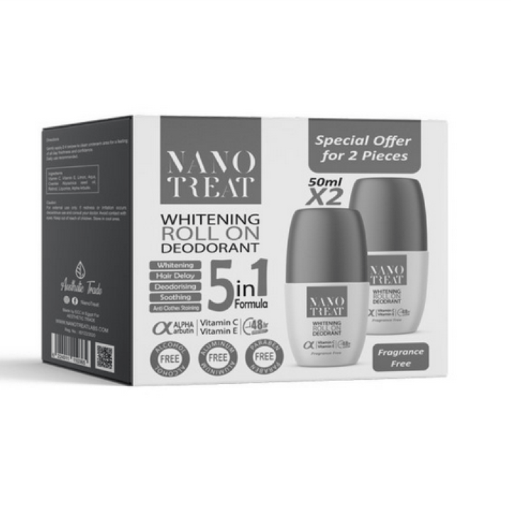 نانو تريت مزيل عرق رول بدون رائحة 50 مل عرض 1+1