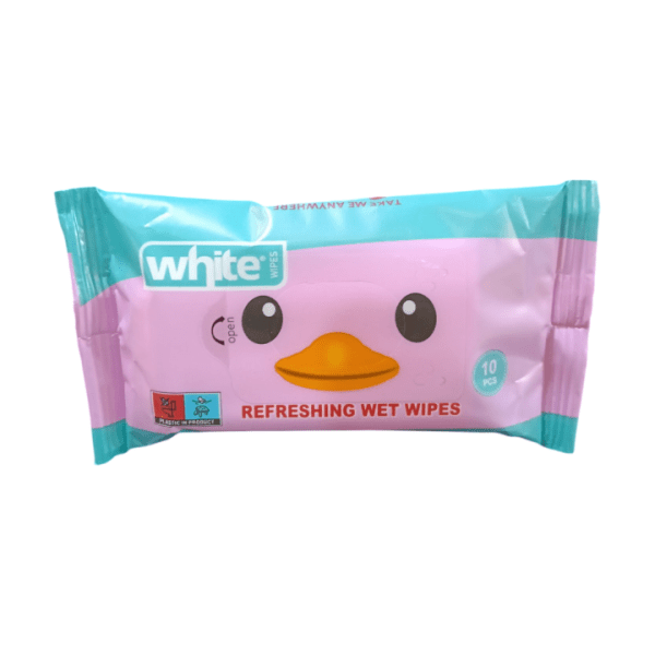 وايت مناديل مبللة جيب بينك 10 مناديل