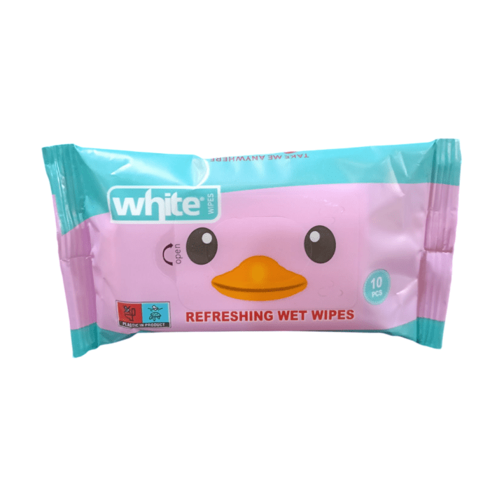 وايت مناديل مبللة جيب بينك 10 مناديل