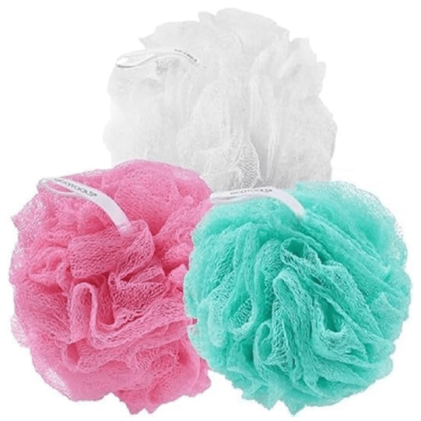 سوبر ليفة استحمام شبك ملون 3 قطع