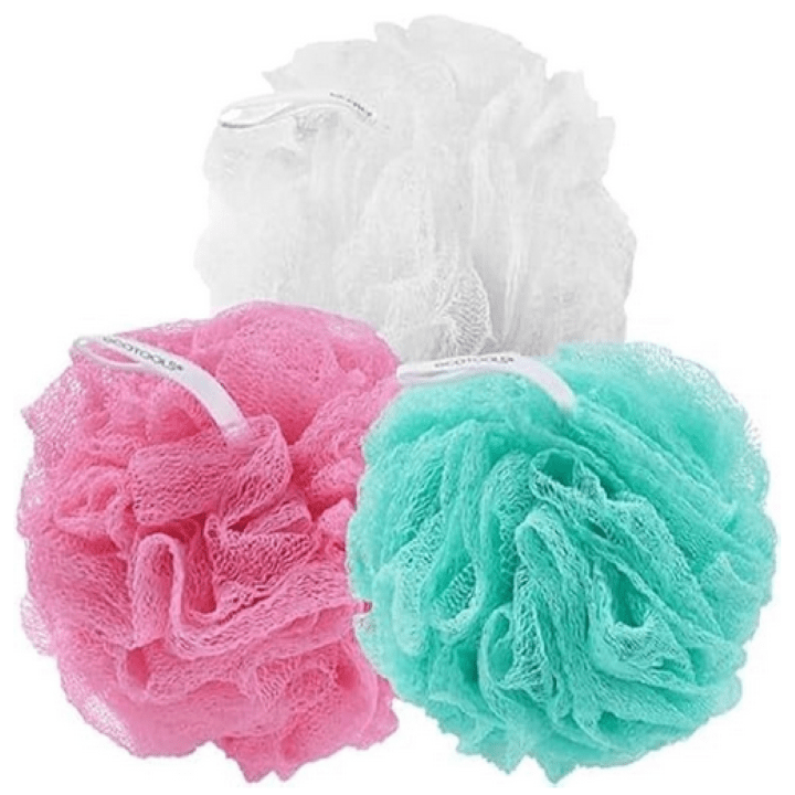 سوبر ليفة استحمام شبك ملون 3 قطع