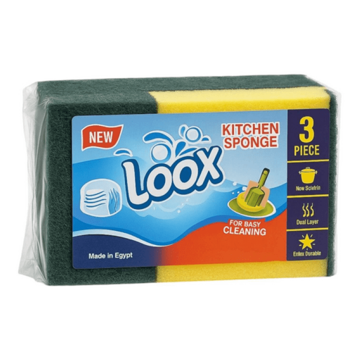 مستر لوكس ليفة اسفنج تيفال للمواعين 3 قطع