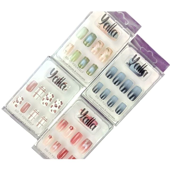 ياللا اظافر علبة شفاف 12 قطعة