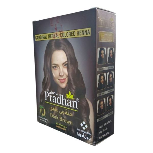 بردهان حنة بدون امونيا بني غامق كيس