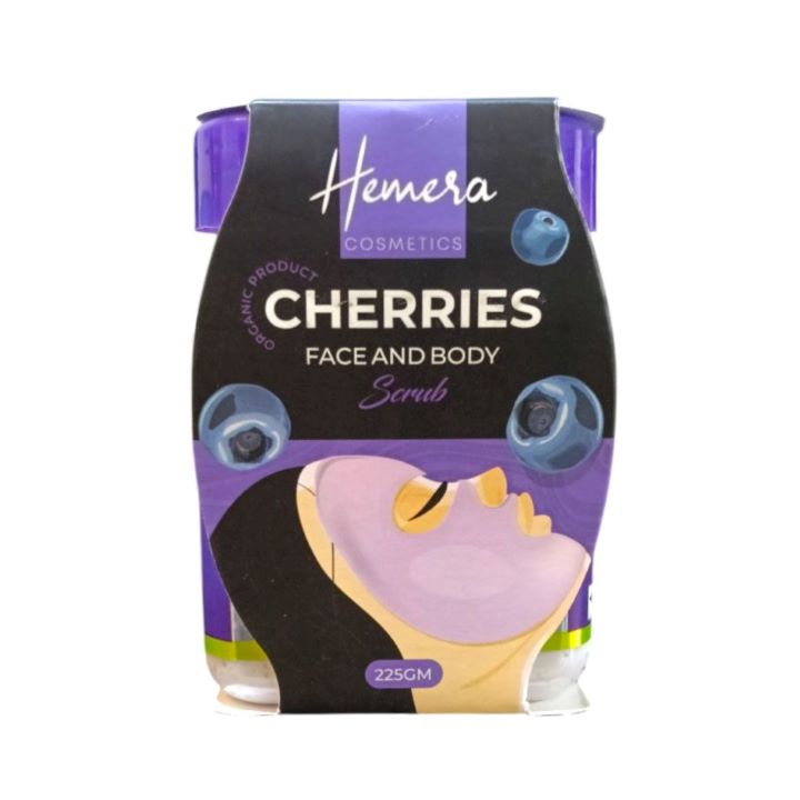 هيميرا صنفرة للوجه والجسم كرز 225 جم