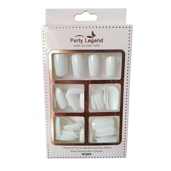 اظافر 96 قطعة ابيض