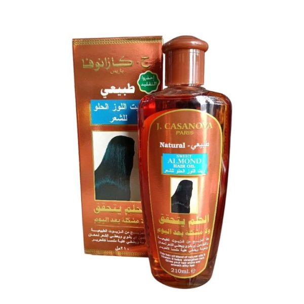 كازانوفا زيت شعر بزيت اللوز الحلو 210 مل