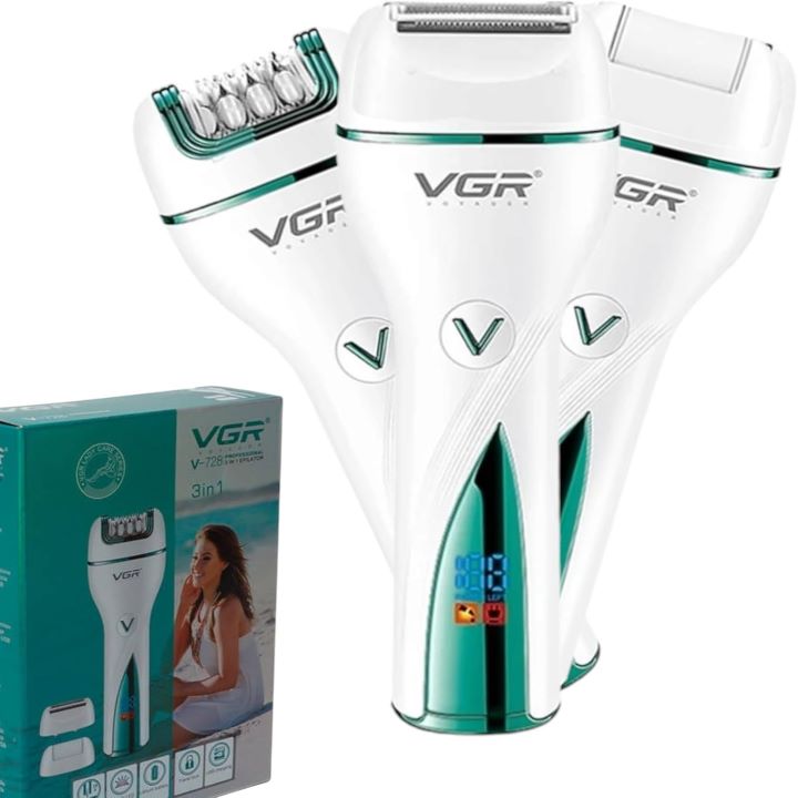 في جي ار ماكينة ازالة الشعر 3*1 نسائي V-728