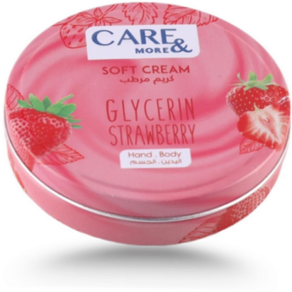 كير اند مور كريم مرطب جلسرين وفراولة 250 مل