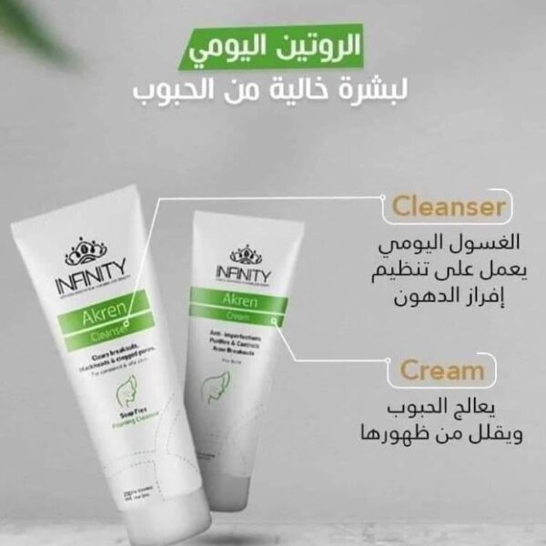 اكرين روتين البشرة الدهنية غسول + كريم