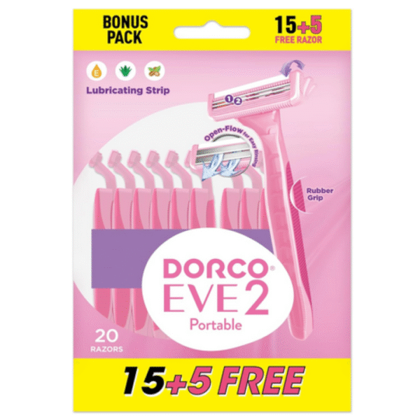 دوركو شفرات حلاقة ايفي 2 نسائي 20 قطعة