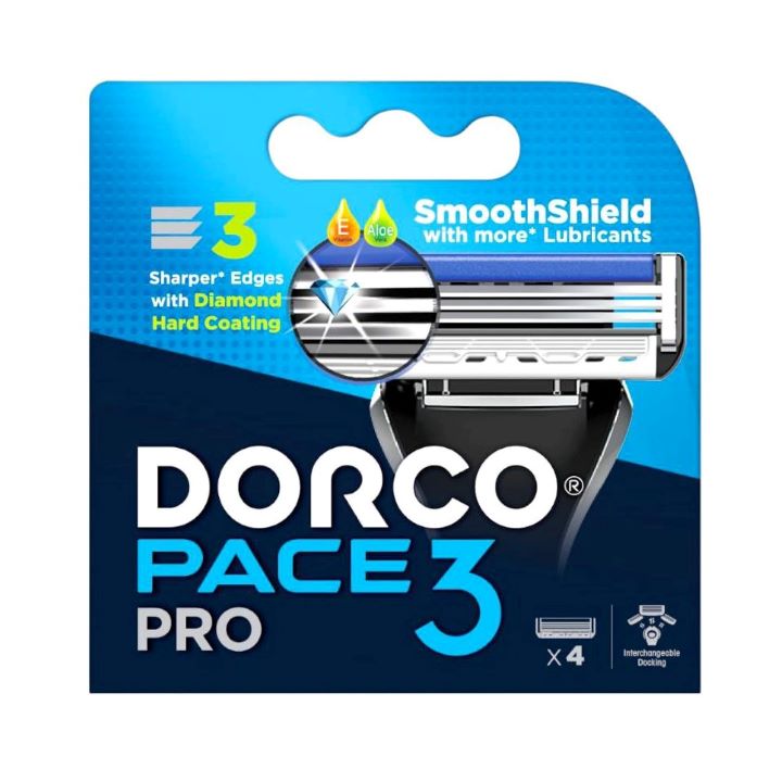 دوركو غيار شفرات بيس 3 رجالي 4 قطعة