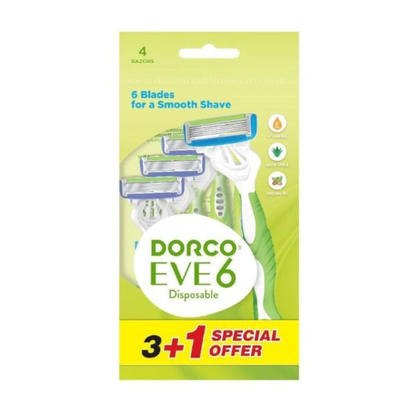دوركو شفرات حلاقة ايفي 6 نسائي 4 قطع
