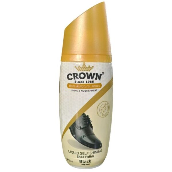 كراون سائل ملمع احذية اسود 75 مل