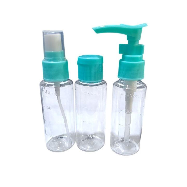 طقم عبوات فارغة بخاخ+لوشن+زيت