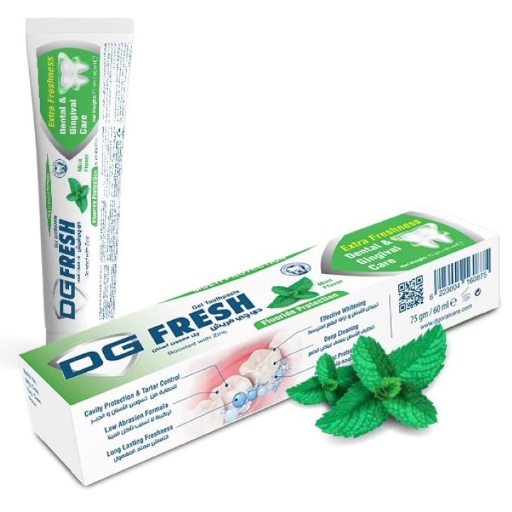 دي جي فريش معجون اسنان بالنعناع 75 جم
