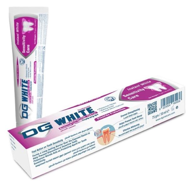 دي جي وايت معجون اسنان مبيض حساس 75 جم