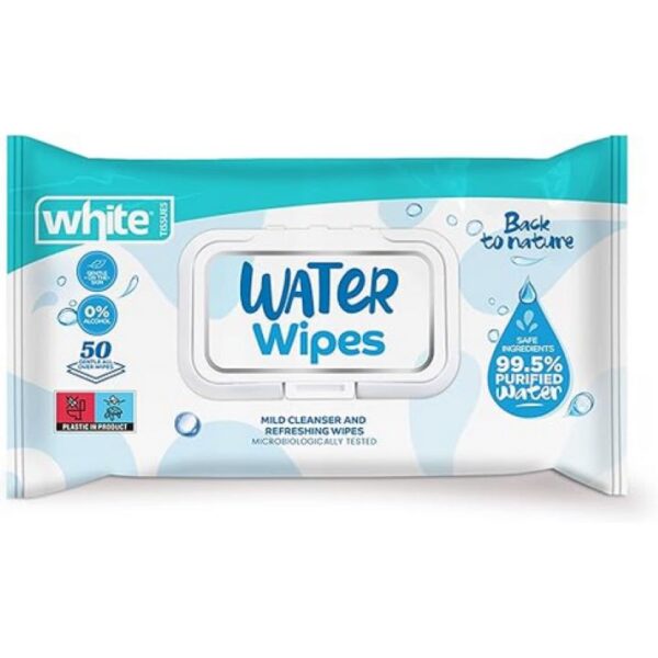 وايت مناديل مبللة ووتر وايبس 50 منديل
