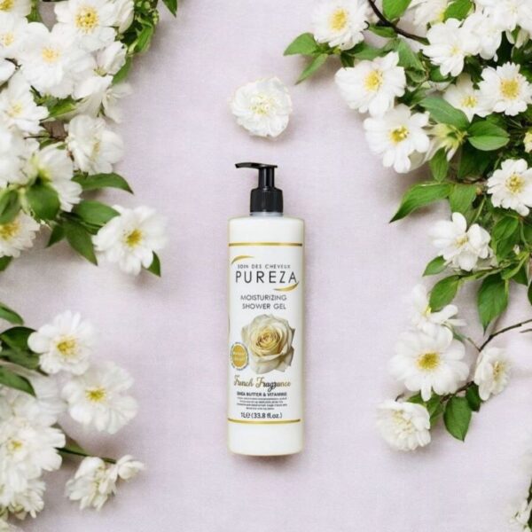 بيوريزا شاور جيل كريمي ورد ابيض 1 لتر