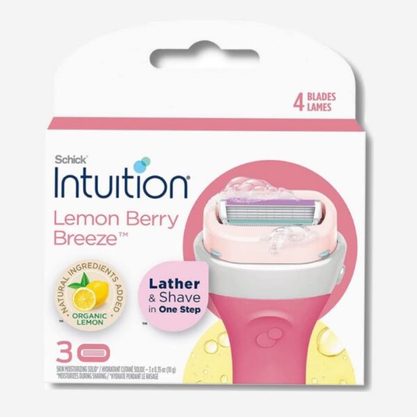 شيك انتويشن غيار شفرات توت ليمون 3 غيار