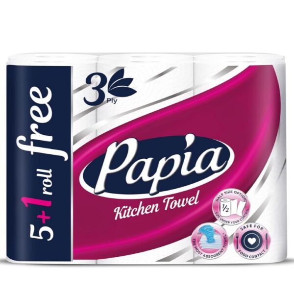 بابيا مناديل مطبخ عرض 6 بكرة