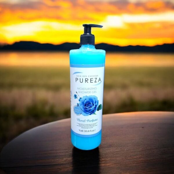 بيوريزا شاور جيل كريمي ورد ازرق 1 لتر